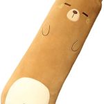 Long Plush Cute Body Pillows 27" Cuddle Stuffed Animal Shaped Bed Body Pillows Soft Cotton Plushies Doll Toy Gifts for Boys Girls Kids Adults (Bear, 27 Inch)
