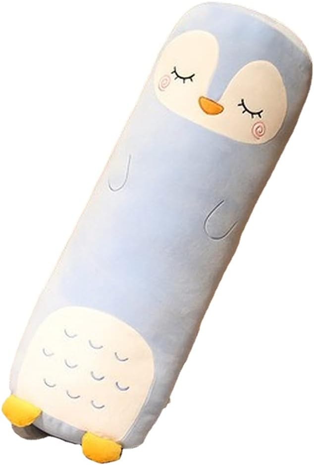 41QeG5sUQ2L._AC_SL1000_.jpg Long Plush Cute Body Pillow for Bed - Animal Shaped Penguin 27 Inch - Image 1