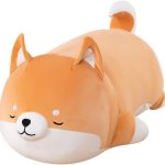 Plush Shiba Inu Toy Pillow Stuffed Animal Dog Akita Plush Pillow Toy Hugging Pillow for Kids and Girls(35cm/13.7in)