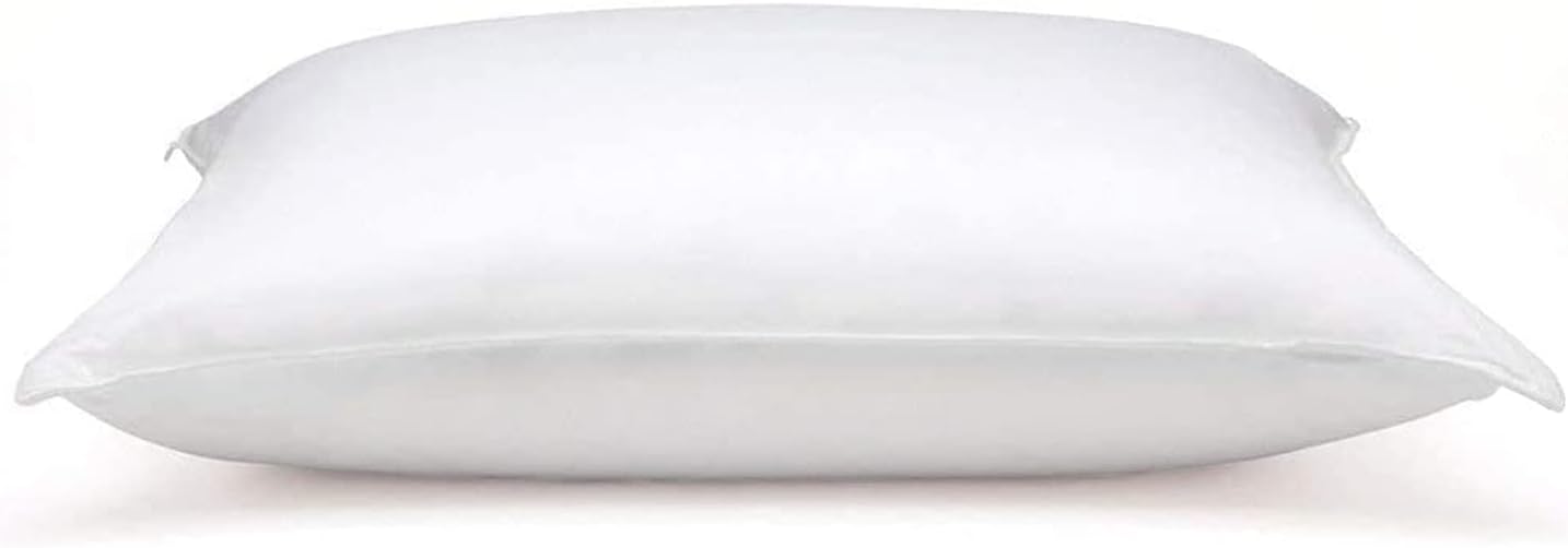 41qNeukOWwL._AC_SL1500_.jpg Flat & Soft Down Pillow – Hypoallergenic Premium Down (Not Feathers) – Standard Size, 20 x 26 - Image 1