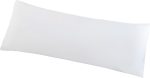 White Body Pillowcase, Long Pillow Case, Microfiber Body Pillow Cover, Pillow Case with Envelope Closure, Soft and Breathable Pillowcase (20x54 Inches, 1 Pack)