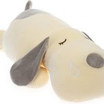 Soft Plush Pillow, Dog Stuffed Animals Toy Plushie Body Pillow Gifts for Kids, Girls & Boys (Gray, 17.7 inch)
