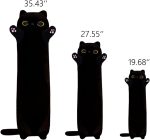 Long Black Cat Plush Body Pillow,35.43'' Kawaii Black Cat Plush Kitten Plush Sleeping Pillow Soft Cat Stuffed Animal Sofa Pillow Toys Gift for Kids Girlfriend - Image 2