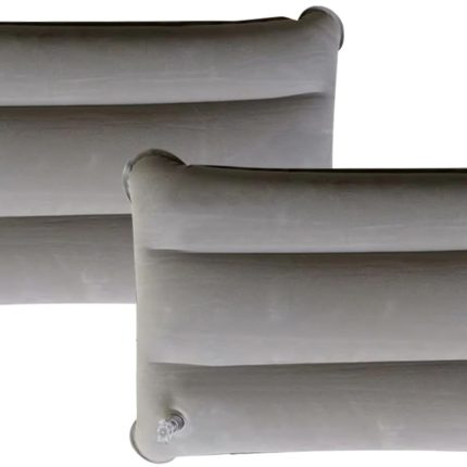 Inflatable Pillow,Set of 2 Ultralight Inflatable Camping Pillows for Sleeping and Travel,Compact and Comfortable Camp Pillows for Traveling,Hiking,Camping,Napping,Neck Lumbar Support (Gray)