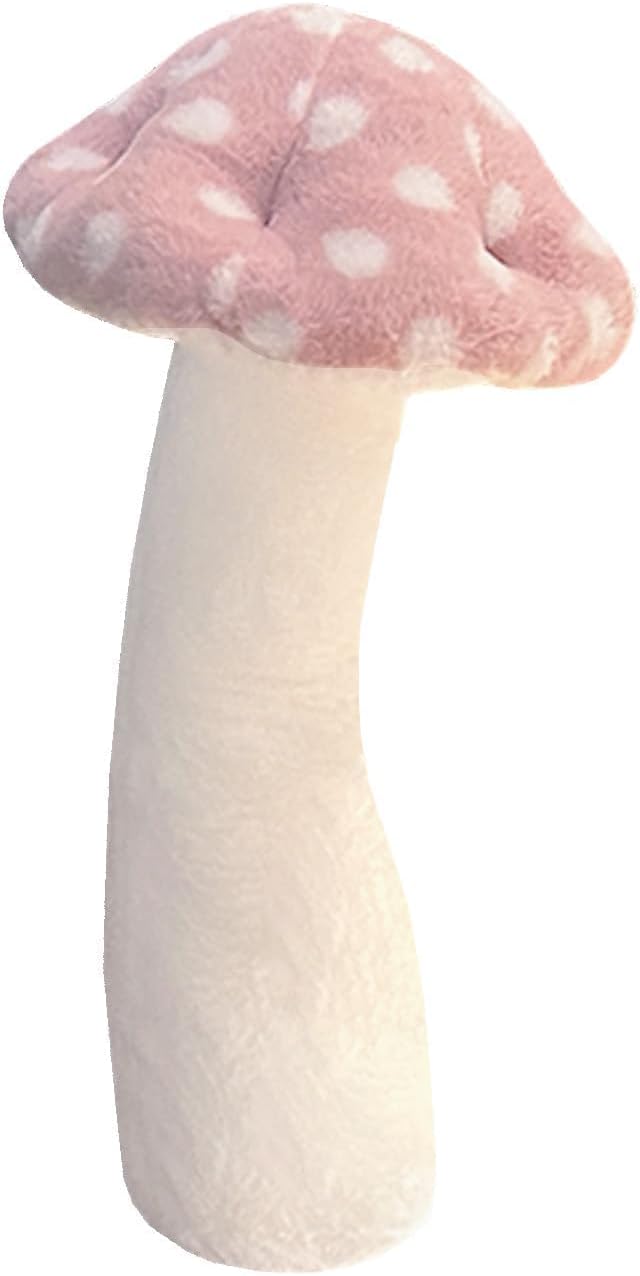 51QJY8BDoAL._AC_SL1500_.jpg Mushroom Plush Pillow - 39 inch Mushroom Shaped Stuffed Long Pillow - Mushroom Stuffed Pillow - Christmas Birthday Sofa Home Decoration (Pink) - Image 1