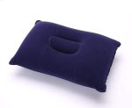 2 Pack Inflatable Pillow Blue Ultralight Pillow Camping Travel Pillow Small Squared Flocked Fabric Air Pillow for Camping and Hiking - Image 2