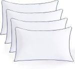 Pillows King Size Set of 4,Soft Microfiber King Pillows with Hollow Fiber,Hotel Quailty Bed Pillows for Sleeping 4 Pack for Back,Stoamch Sleeper