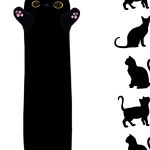 Long Black Cat Plush Body Pillow,35.43'' Kawaii Black Cat Plush Kitten Plush Sleeping Pillow Soft Cat Stuffed Animal Sofa Pillow Toys Gift for Kids Girlfriend
