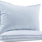 Feather Down Pillows Queen Size Set of 2, Luxury Goose Feather Pillow for Sleeping, Organic Cotton Cover Hotel Collection Bed Pillows