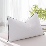 Feather Down Pillows King Size for Sleeping, 1 Pack White Hotel Fluffy Bed Pillow with ™ Fillings, Medium Firm for Side Sleepers, 20×36 in.