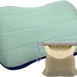 Inflatable Pillow， Camping Pillow with Removable Cover，Ultralight Inflatable Pillow for Neck Lumbar Support - Upgrade Backpacking Pillow - Washable Travel Air Pillows for Camping, Hiking, Backpacking
