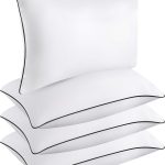 Hotel Quality Cooling Standard Size Bed Pillows Set of 4 - Soft, Firm, and Supportive Down Alternative Pillows for Back, Stomach, and Side Sleepers