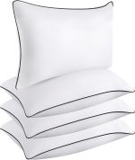 Hotel Quality Cooling Standard Size Bed Pillows Set of 4 - Soft, Firm, and Supportive Down Alternative Pillows for Back, Stomach, and Side Sleepers