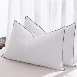 Goose Feather Down Pillows King Size Set of 2, Luxury Hotel Collection Bed Pillow 2 Pack, ™ Powered Fillings & Feathers Pillow，Fluffy Plush for Side Sleepers, Medium Firm, 20x36 in.