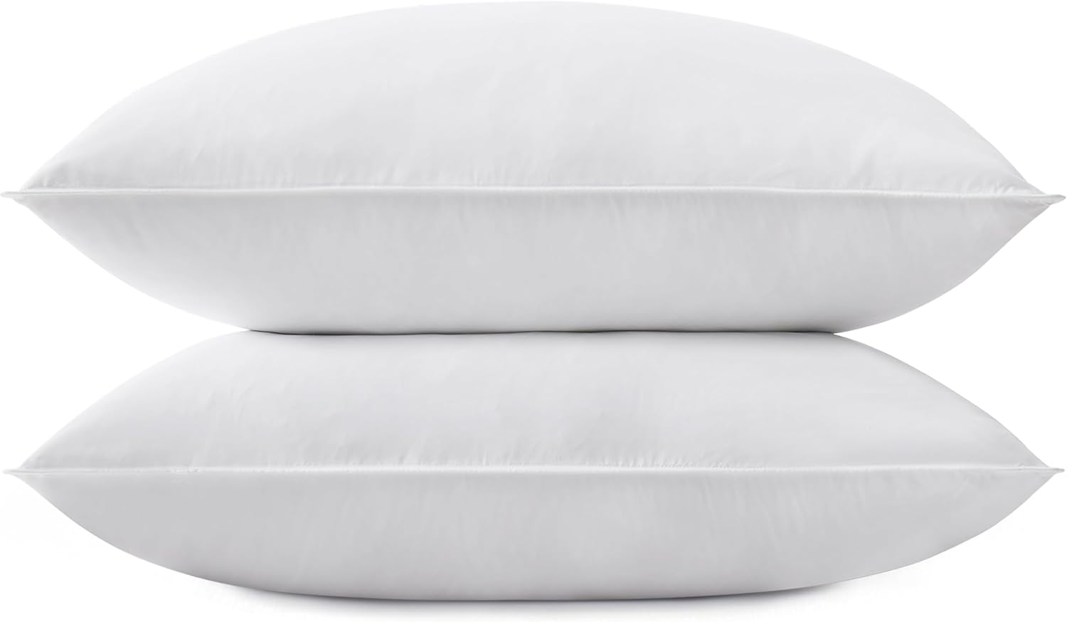 61sCALb-CL._AC_SL1500_.jpg Grey Feather Down Pillows for Sleeping(2 Pack)- Standard Size(20IN×26IN), Feather&Down Filling, 100% Cotton Cover, 100% Down Proof, Machine Wash, White - Image 1