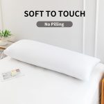 White Body Pillowcase, Long Pillow Case, Microfiber Body Pillow Cover, Pillow Case with Envelope Closure, Soft and Breathable Pillowcase (20x54 Inches, 1 Pack) - Image 2