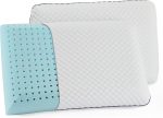 Gel Memory Foam Pillow - Standard Size - 2-Pack - Medium Plush Feel - Neck & Shoulder Support - For Back, Side, & Stomach Sleepers - Home, Hotel, & Hospital Essentials