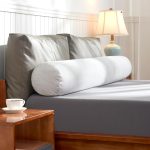 7.8"x60" Body Pillow for Queen Bed, Memory Foam Bolster w/Removable Velvet Cover, Headboard Gap Filler Pillow, White
