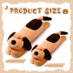 Dog Body Pillow Stuffed Animals Plush Long Body Pillow for Dogs Large Sleeping Hugging Puppy Cushion Birthday Gifts for Kids Girlfriend(23.6 Inch,Brown) - Image 2