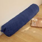 39IN Bolster Pillows for Neck Leg Bed Plush Navy Blue Round Body Pillow Long Cylinder Cervical Roll Body Cushion with Removable Washable Cover
