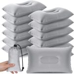 12 Pack Inflatable Camping Pillow with Storage Bags Ultralight Compressible Inflatable Pillow Blow up Compact Camping Travel Pillow for Backpacking Sleeping Summer Hiking Camp