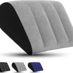Portable Wedge Pillow Inflatable Cushion - Body Positioners Lightweight Wedge Pillow for Sleeping, Leg Elevation, Use in Bed, Travel, Camping, Fast Inflating Deflation (Grey)