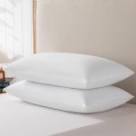 Goose Feathers and Down Pillows, Cotton Cover, Bed Sleeping Hotel Collection Pillows,Set of 2, King Size 20x36 - Image 2