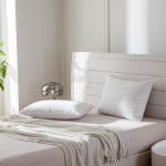 Luxury Feathers Down Pillows Queen Size Set of 2, Hotel Quality Fluffy Bed Pillows, Soft Pillows for Sleeping, Organic Cotton Cover(20x28”, Pack of 2) - Image 2