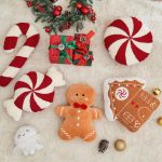 Christmas Gingerbread Man Pillow Stuffed Gingerbread Shaped Pillows 15.7in BiscuitsDecorative Pillow for Couch,Bed,Chair Party Decor - Image 2