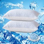 Pillows Standard Size Set of 2 - Standard Pillows Set of 2 - Adjustable Firm Pillow for Back Stomach and Side Sleeper - Shredded Memory Foam Cooling Pillow for Neck and Shoulder Pain