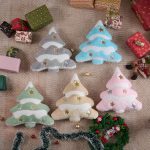 Christmas Tree Pillows Set of 2, Christmas Decoration Star Clouds Winter Soft Cute 3D Shaped Xmas Tree Throw Cushion for Sofa Bedroom Xmas Decor (18x16 inch, Beige) - Image 2